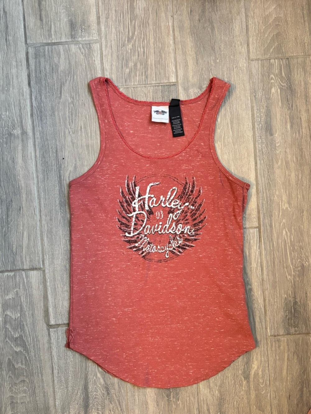Harley-Davidson Women’s Heather Red Tank with Winged Logo